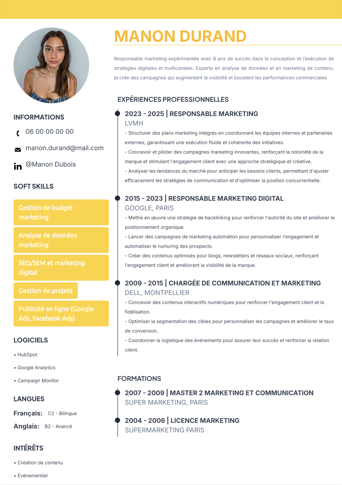 CV Template 2